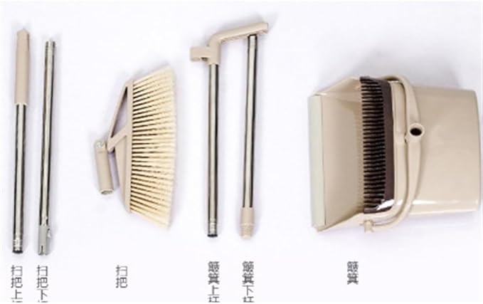 Comb Tooth Broom Plastic Rotating Dustpan Set Sharpened Wire Sweep