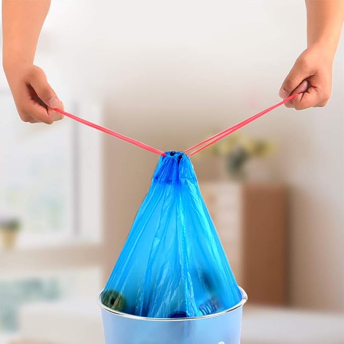 5 Gallon Drawstring Trash Bags 220 Counts Blue Garbage Bags