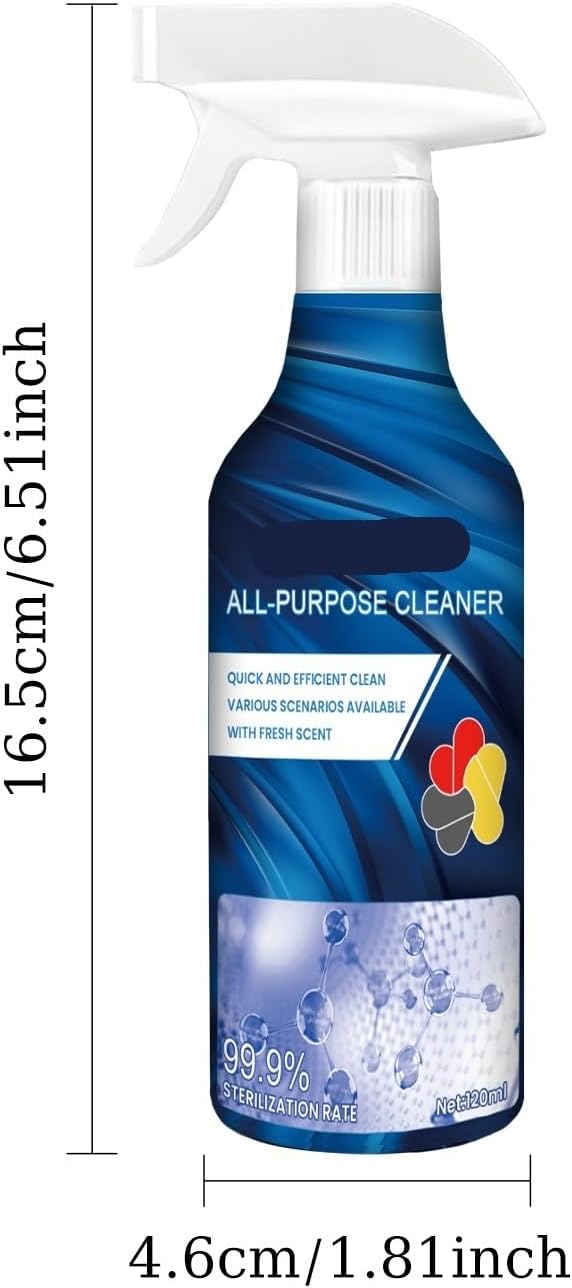 Multi-Purpose Cleaner: Kitchen &amp Bathroom Degreaser Stain Remover Odor Eliminator With Lemon Scent(2PCS)