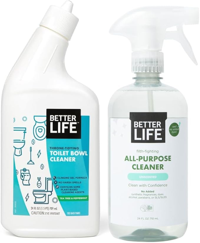 Better Life Toilet Bowl Cleaner 1-Pack + All Purpose Cleaner 24 Oz 1-Pack Unscented