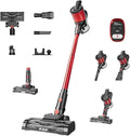 Hearten Cordless Vacuum Cleaner with White Light Red