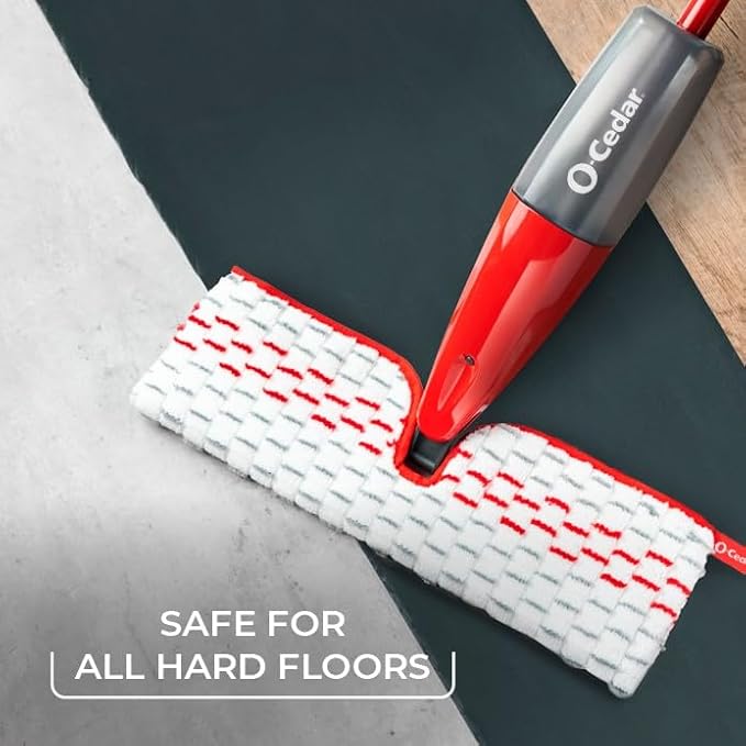 O-Cedar ProMist MAX Microfiber Spray Mop Removes 99% of Bacteria with just Water Features 1 Extra Refill
