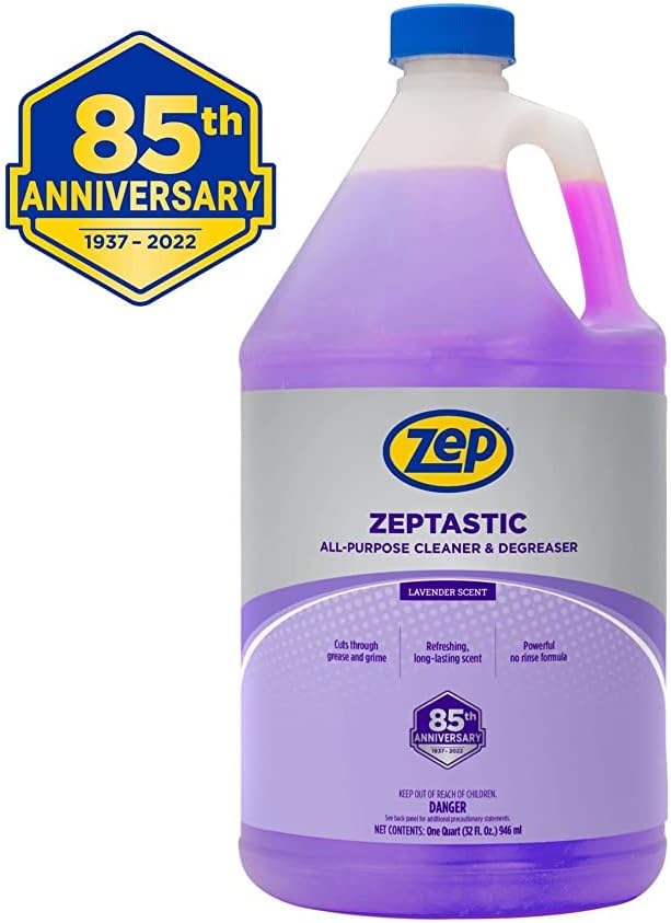 Zep Zeptastic All-Purpose Cleaner and Degreaser - 1 Gallon (Case of 4) 325724 - Refreshing Lavender Fragrance Cuts Through Grease and Grime Powerful No Rinse Formula