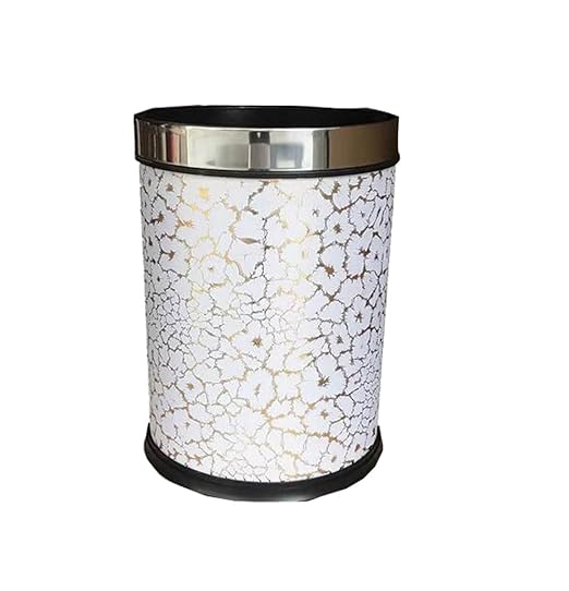 MYtodo Creative 12L Straight Barrel Wastebasket lidless Hotel Bathroom Plastic Trash can (Lightning Pattern)