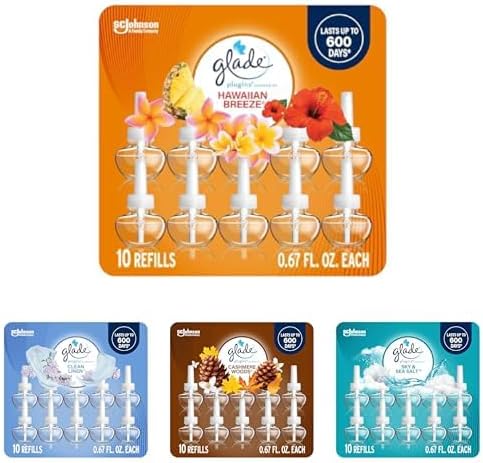 Glade PlugIns Refills Air Freshener 10 Count Variet Pack (80 total refills)