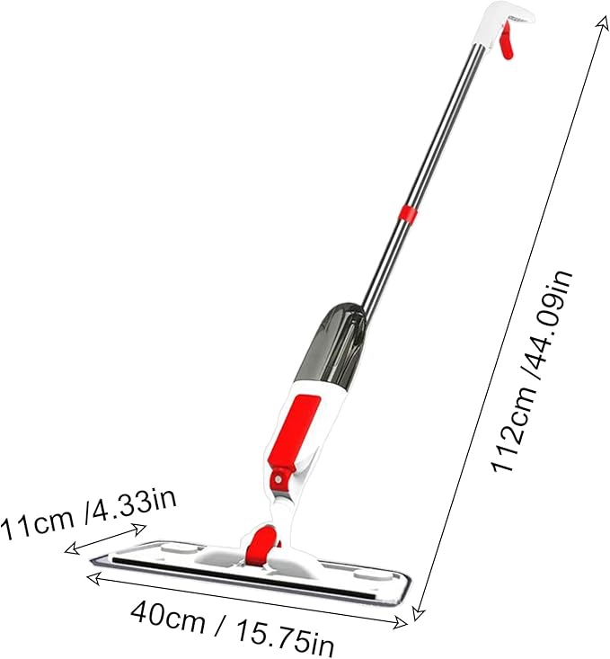 Spray Mop Cleaner PP Stainless Steel Multifunctional Floor Cleaning Tool with Precision Contactless Spray Design Easy Use Mop for Kitchen Office