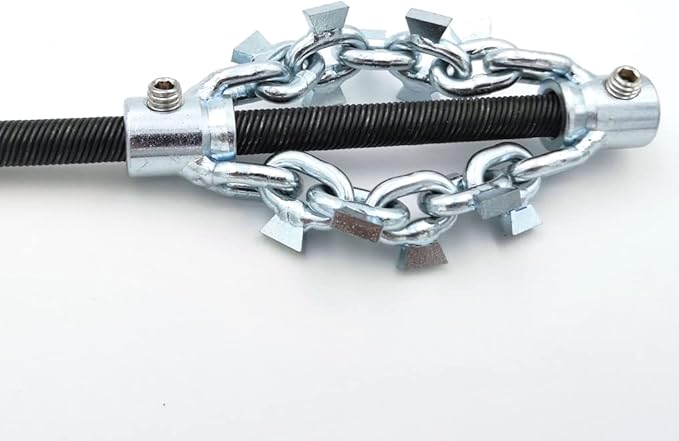 with carbide-tip drain cleaning cutter DN50mm pipe cleaning knocker 6mm push rotary cable sewer clog remover catcher