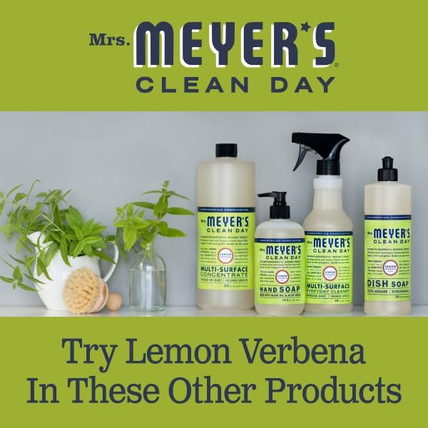 Mrs. MEYER'S CLEAN DAY Lemon Verbena Scent Foaming Hand Soap 10 Fl Oz Multi-Surface Cleaner 16 Fl Oz Dish Soap 16 Fl Oz (Variety Pack)
