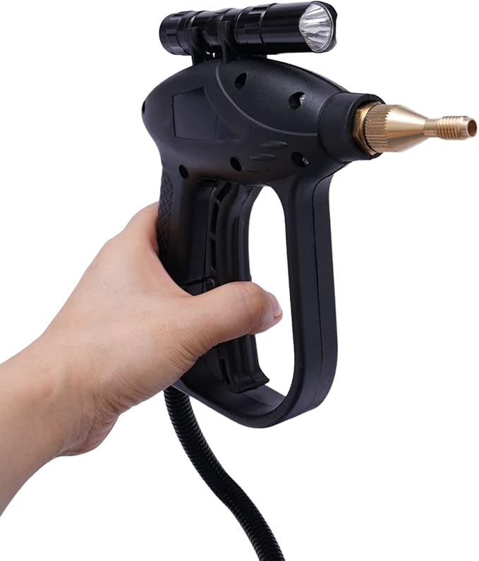 Upthehill 1600W High Temperature Pressurized Steam Cleaner Multi-Purpose Hand-held Steamers Portable Steam Cleaning Machine Powerful Steam Tool for Most Floors/Counters/Windows/Autos (Black)