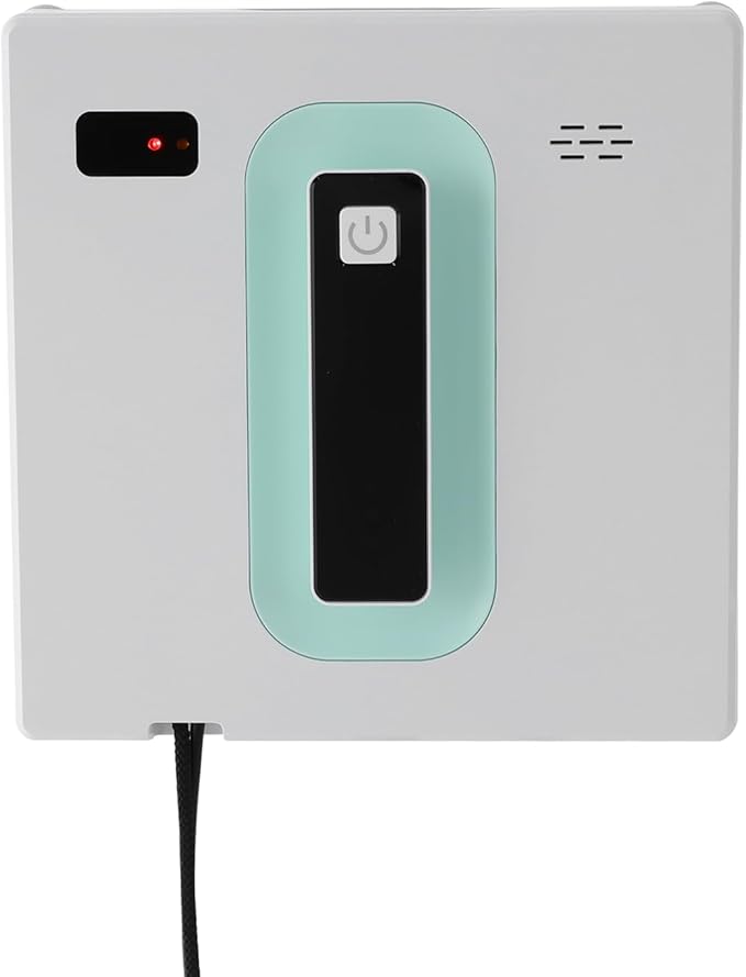 LYNICESHOP Automatic Window Cleaner Robot with Dual Spray2500Pa Smart Glass Cleaner APP/Remote Control 297lbs Safety Rope and 16.4ft Cable for High-Rise Windows HomeOffice (White + Light Green)