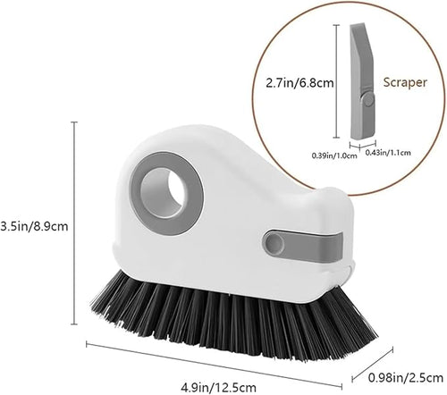 2 in 1 Groove Cleaning Brush - Window Track Cleaner &amp Hard Bristle Grout Brush Tool(1 pcs Orange)