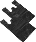 Mikinona 200pcs Thickened Plastic Trash Bags Black Kitchen Bathroom Garbage Liners Heavy-duty Household Waste Bags for Bedroom and Commercial Use