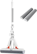 Squeezed Self Draining Rubber Cotton Mop Hand Free Magic Self-Cleaning Flat Household Cleaning ToolsReusable