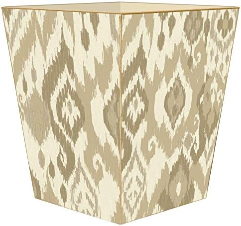 Marye-Kelley WB8415 - Tan Ikat Wastepaper Basket
