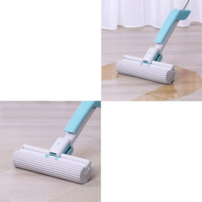Mop - Flat Mop Spin Mop Wet/Dry Floor Cleaning2 Reusable Mop Pads with Long