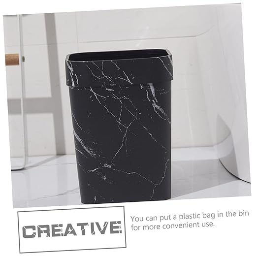 Capacity Square Waste Basket Plastic Office Trash Can Bathroom Accessories Decor