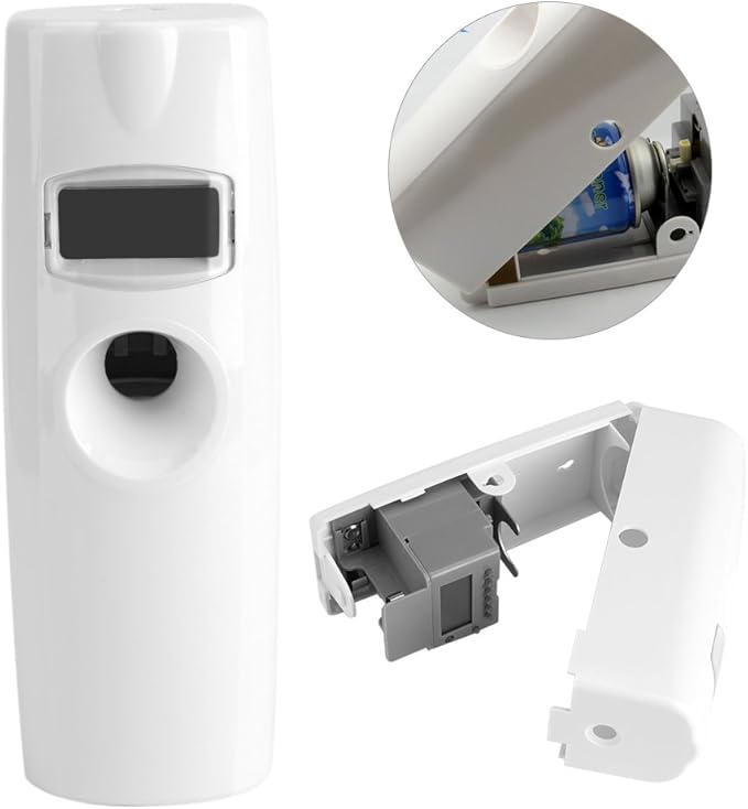 Air Freshener LCD Display Automatic Timer Scent Fragrance Dispenser Aroma Spray Essential Oil Aerosol Dispenser Room Office (Battery not Included)