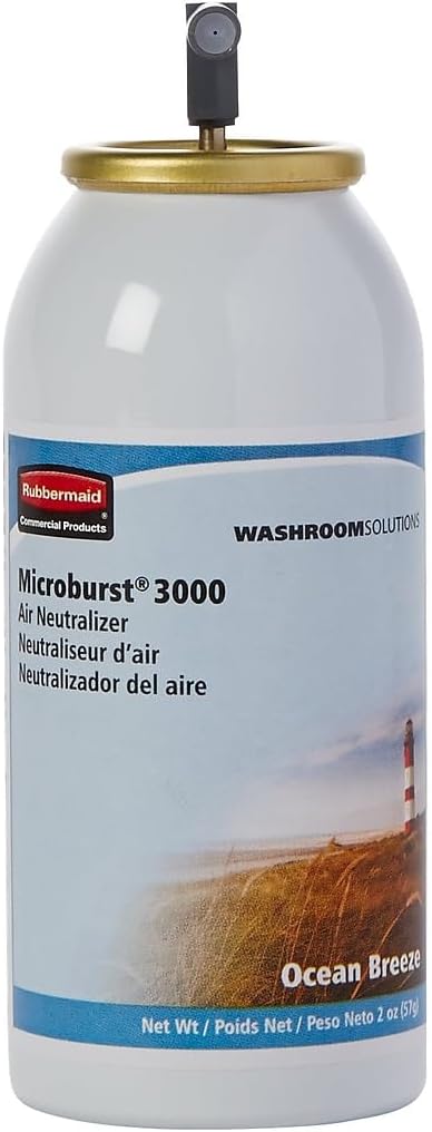 Rubbermaid 4012581 Microburst 3000 Refill Ocean Breeze 2oz Aerosol 12/Carton