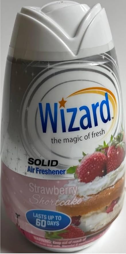 Wizard The Magic of Fresh gel Air Freshener solid air freshener 7.8 oz strawberry shortcake (Pack of 12)