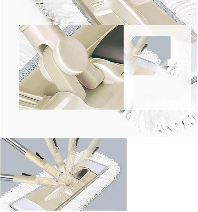 Mop- Cleaning System Washable Pads Cleaner Laminate &amp Tile Wet Reusable Dust Mops with Soft Refill Pads