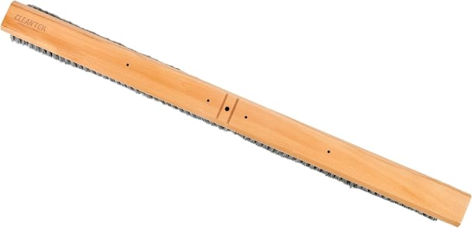 Restaurantware-BROOM HEAD ONLY: Clean Tek Professional 36-Inch Broom Head 1 Heavy-Duty Push Cleaning Tool - Handle And Brace Sold Separately Medium Plastic Bristles Wooden Commercial Use