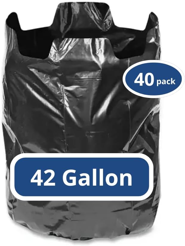Inteplast 42 Gallon Heavy Duty Contractor Garbage Bag 3 MIL 40 Count.