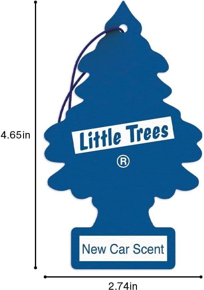 Little Trees U3S-32089 Car Air Freshener New Car Scent 3-Pk. - Quantity 8