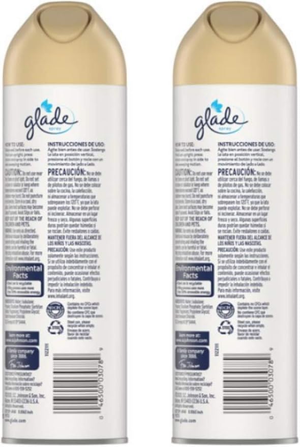 Glade Air Freshener 8oz (Package May Vary) Pack of 3 (Aqua Waves)