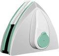 Magnetic Window Cleaner Brush Double-Side Automatic Water Discharge Wiper Glass Cleaning Household Tools(Green with cotton)