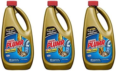 Liquid-Plumr Pro-Strength Clog Remover Full Clog Destroyer 32 Fluid Ounces (Pack of 3)