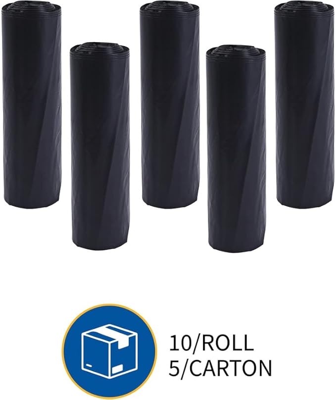 Genuine Joe 01534 Heavy-Duty Trash Bags 1.5 Mil 40-45 Gallon 50/CT Black (Pack of 3)