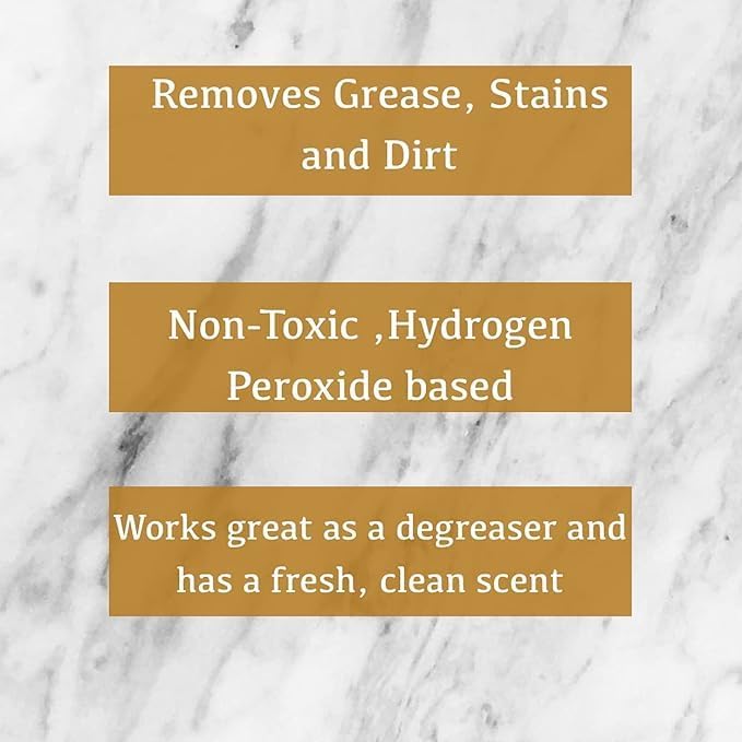 Granite Marble Tile &amp Grout Cleaner EASY OXY KIT- (1 Quart / 32 fl oz) (For Cleaning Stone Limestone Travertine Quartzite Serpentine Slate Concrete &amp Terrazzo)