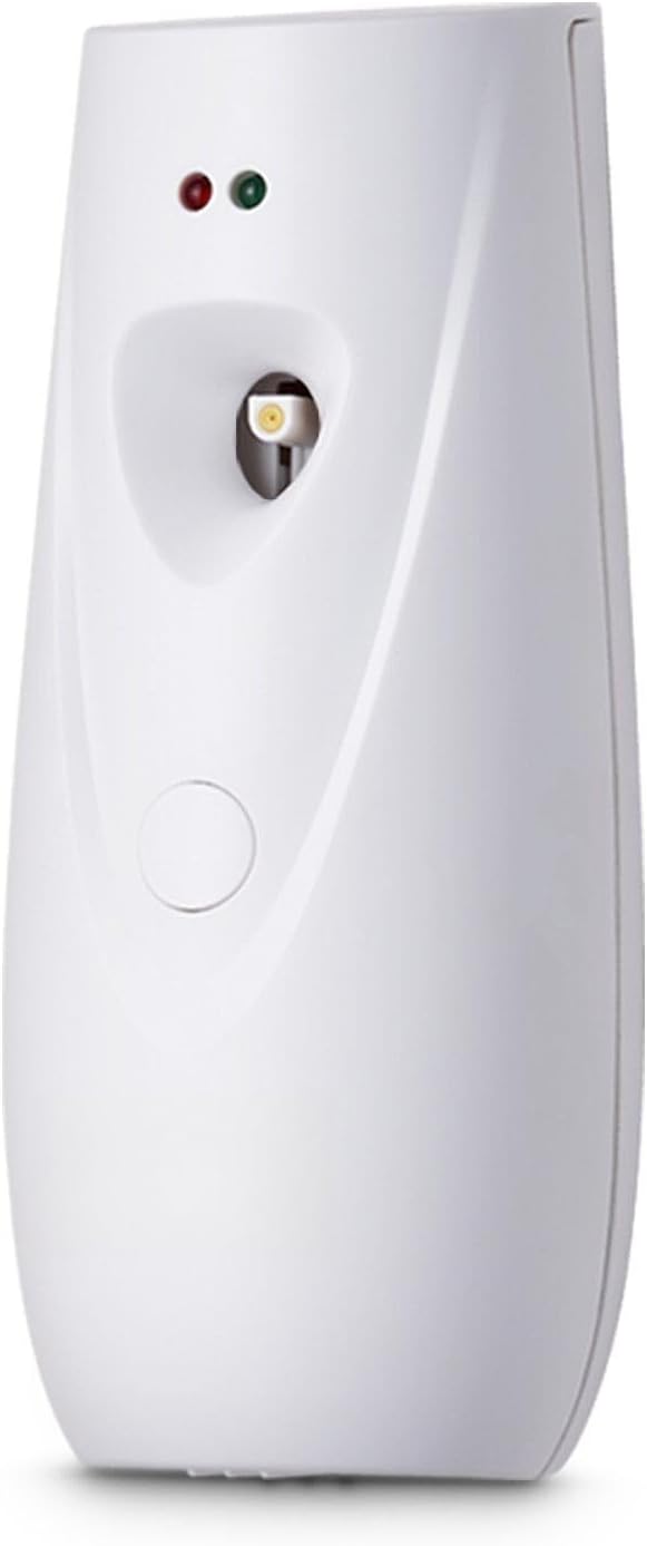 Automatic Air Freshener Spray Dispenser 2-Pack Wall Mount or Freestanding with Boost Button Battery Operated Adjustable Timer for Bathroom Home Office Hotel Commercial Spaces White
