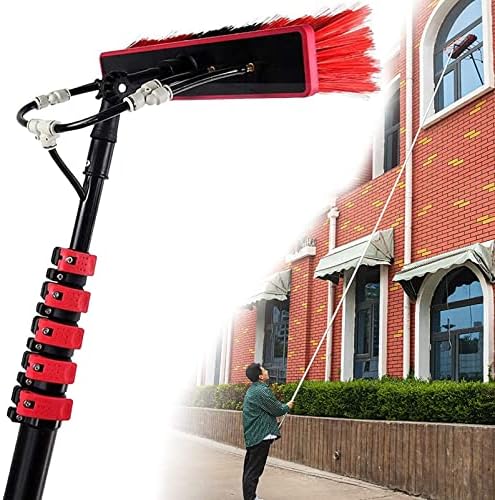 Glass Cleaning Brush Home Water Fed Telescopic Pole Kit Solar Panel Brush Rotating for Photovoltaic PanelWater Fed Pole Kit 3.6M Outdoor Window Cleaning Brush Glass Solar Panel Cleaning Ex