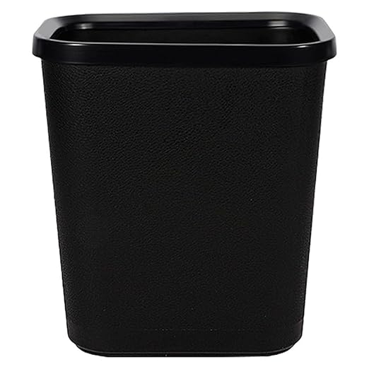 PRETYZOOM Small Plastic Trash can - 2 Gallon Trash can Space-Efficient Slim Garbage Bin Matte Black for Office Bedroom Kitchen Bathroom