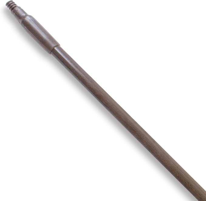 SPARTA Fiberglass Broomstick Replacement Broom Handle with Acme Threaded Tip for Industrial Cleaning Tools Fiberglass 60 Inches Brown (Pack of 12)