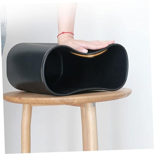 Happyyami 1pc Fire Retardant Trash Can Plastic Recycling Container Office Waste Storage Waste Basket