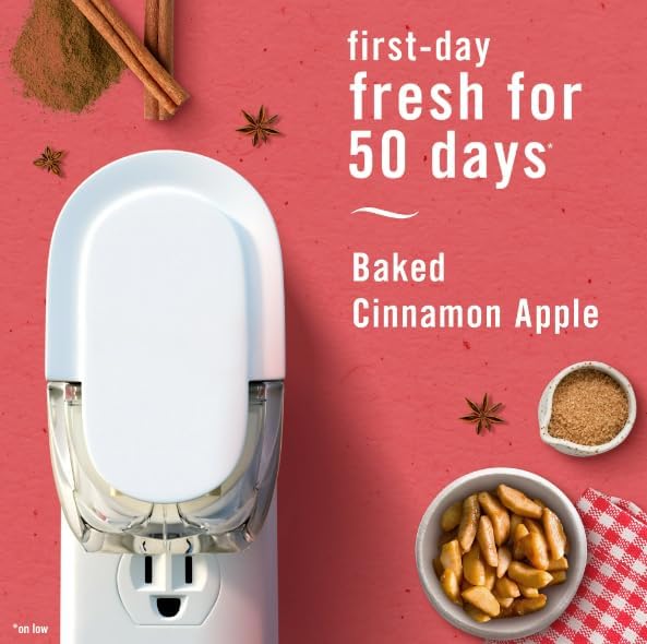 F.e.b.r.e.z.e Odor-Fighting Fade Defy Plug Air Freshener (2) of 0.87 fl oz Refills (Baked Cinnamon Apples)