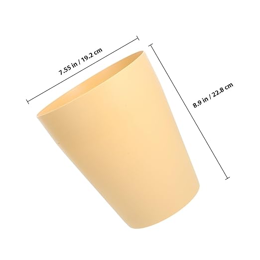 3pcs Nordic Style Plastic Trash Can Open Top Reusable Wastebasket for Bedroom Bathroom Office Small Capacity Minimalist Design PP Material