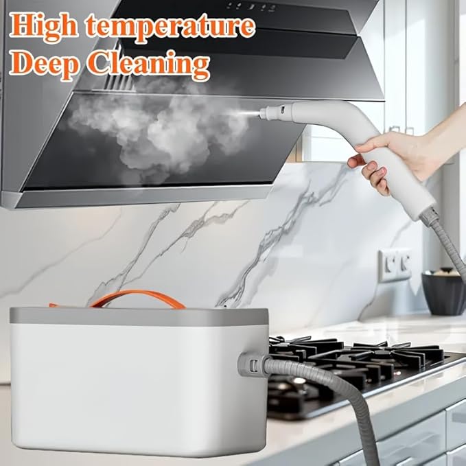 Handheld Steam Cleaner 1200ML Tank Steamer for Cleaning 15s Heat-Up Portable Steam Cleaner for Floor/Grout/Car/Kitchen &amp Bathroom White