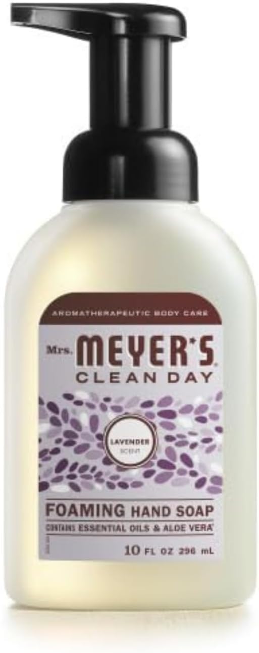 Mrs. MEYER'S CLEAN DAY Kitchen Set Room Freshener Multi-Surface Cleaner Dish Soap and Foaming Hand Soap 4 CT (Lavender)
