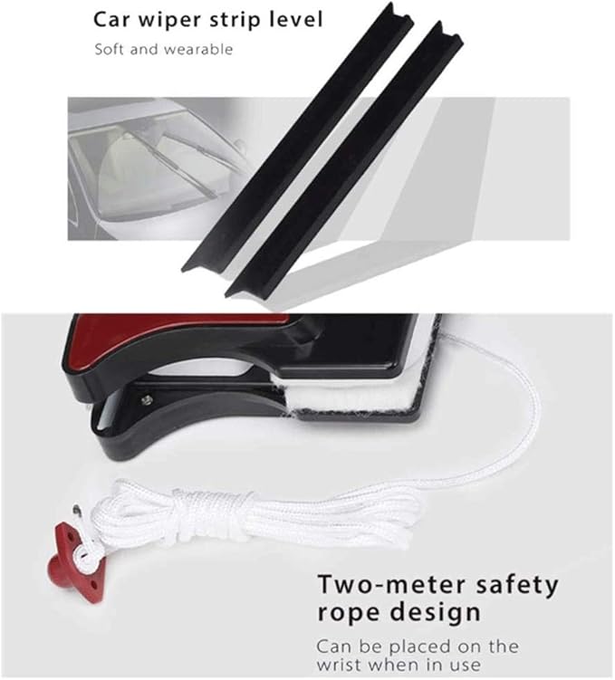Glass Wiper Magnetic Window Glass Cleaner Tools Household Glider Washing Glass Cleaning Brush for High-Rise Glazed Windows 18-30mm
