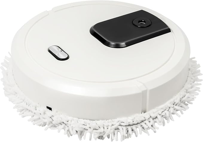 Automatic Mopping Machine Wet and Dry Dual-Purpose 360° Full-Surround Wipe with Spray Function Round Cordless Electric Mopping Machine for Dust Stains Pet Hair