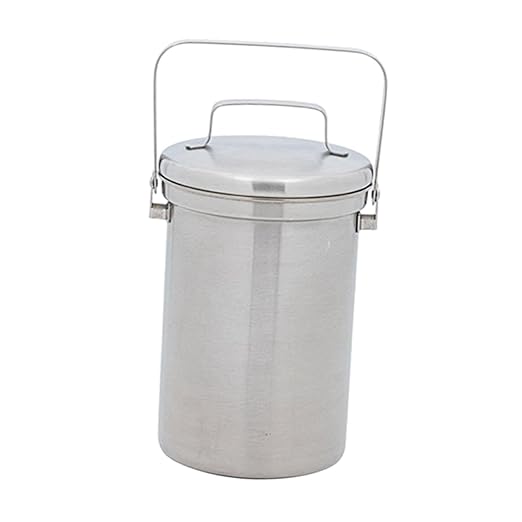 Small Trash Can Stainless Steel Wastebasket with Lid 3L Portable Tabletop Mini Waste Basket with Handle for Household Bedroom