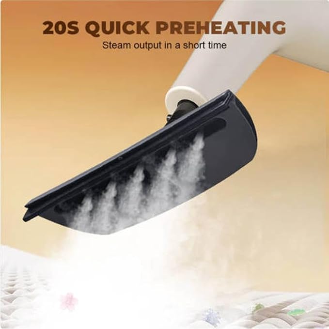 Handheld Steam Cleaner 300ml Tank Supports Steamer for Cleaning High Pressure Steam Cleaner for Home/Car Detailings/Fabric etc. Separate Design|Digital Display|Two Cleaning Methods (White)