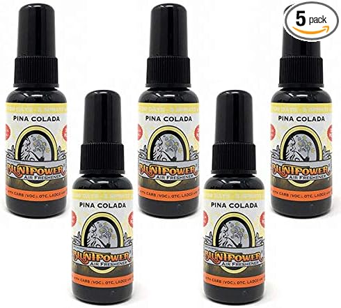 BluntPower (Pinacoloda 5 Pack) Concentrated Air Freshener - Premium Oil Based Air Freshener Spray For Home and Car - Long-Lasting Bathroom Spray Car Freshener &amp Odor Eliminator Spray