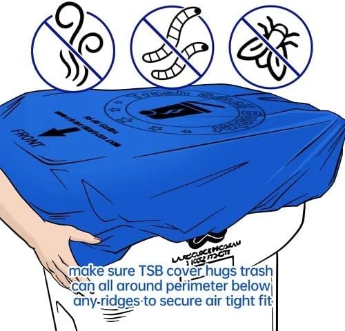 Trash Can Smell Eliminator Cover Odor Eliminating Bag with Optional Straps Lemon Scented Durable Chemical Free 32 Gallon 2 Pack
