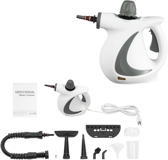 Handheld Steam Cleaner 11.83oz Portable Pressurized Steamer Multi-Surface Steamer for Home Use Cleaning Car Furniture Floor Upholstery Grout Tile