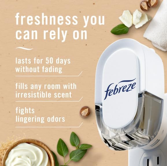 F.e.b.r.e.z.e Odor-Fighting Fade Defy Plug Air Freshener (1 Refill) of 0.87 Fl Oz + Starter Kit (Soothe &amp Restore)