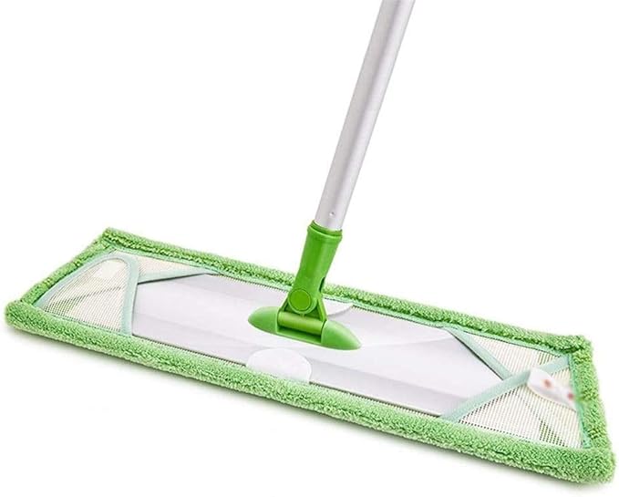 Lazy Flat Mop Stainless Steel Handle House Cleaning Dust Water for Wooden Floor Ceramic Tile Microfibre Fabric